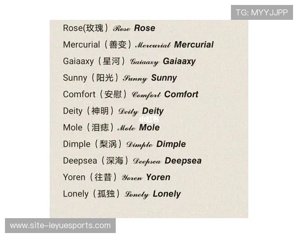 足球明星名字为灵感的女生英文网名创意推荐